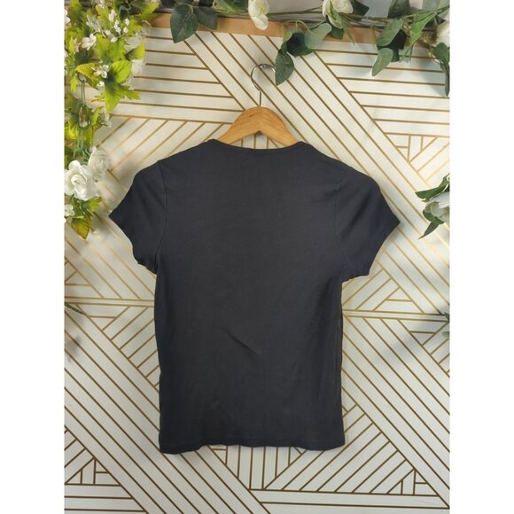 I LOVE JUNGKOOK BTS Cotton On Women's Ribbed Printed Short Sleeve Shirt Size XL - Picture 5 of 5